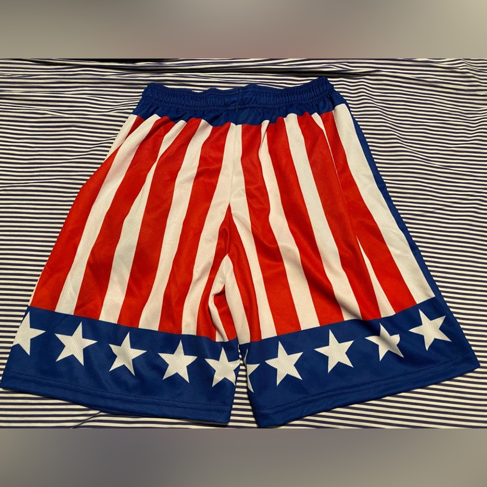 Rocky Balboa Mens Apollo Movie Boxing American Flag  size M